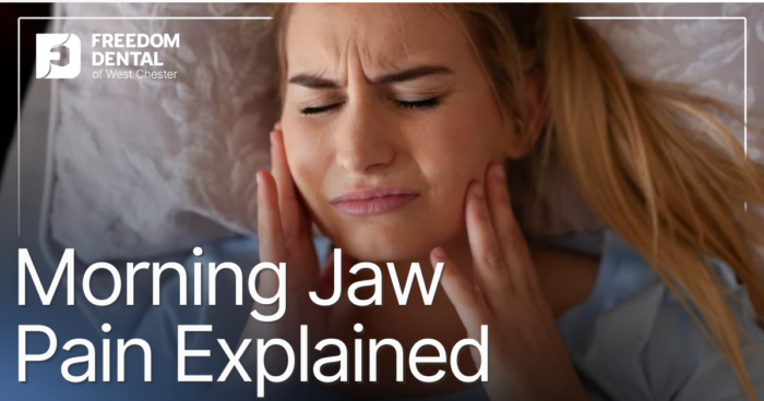 woman with jaw pain
